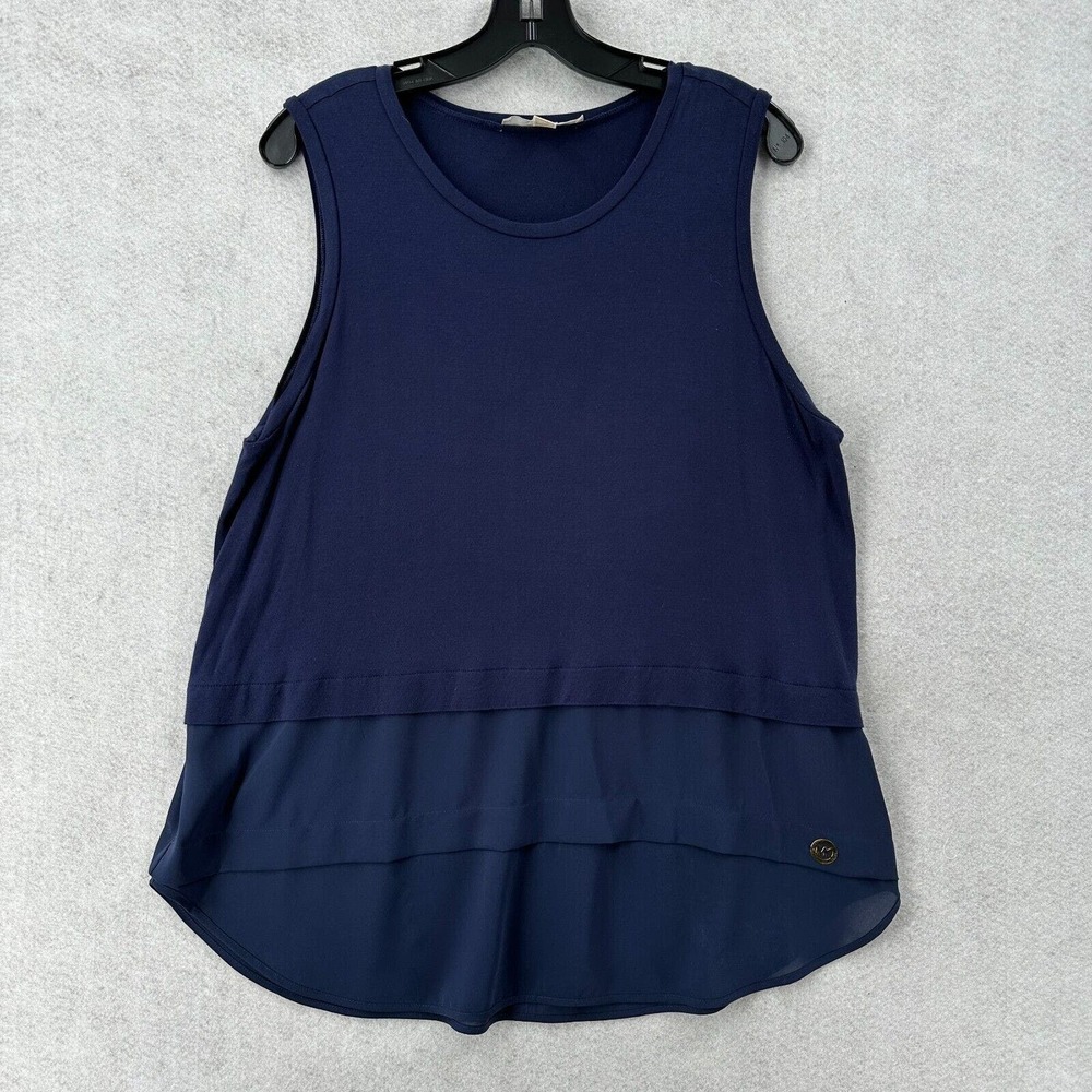 Muchael Kors Sleeveless Navy Blue Blouse
